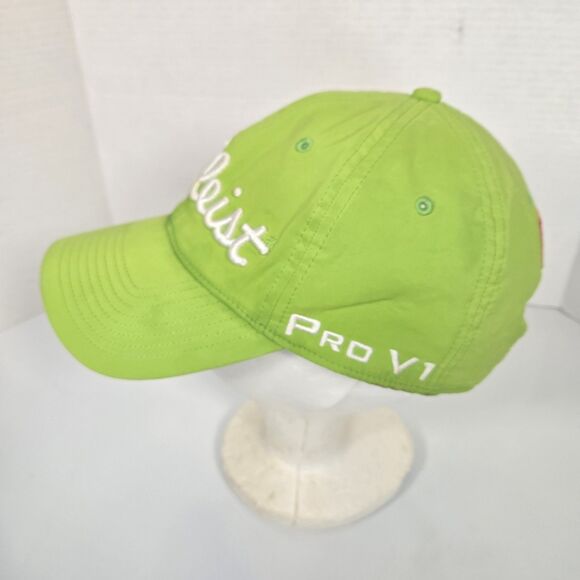 Titleist Foot Joy Men Golf Hat Pro V1 FJ Lime Green Patch Adjustable - RARE - Picture 2 of 7